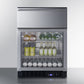 Summit 24" Wide Built-In Commercial Beverage Refrigerator With Top Drawer