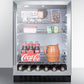 Summit 24" Wide Built-In Glass Door Beverage Center with Black Cabinet