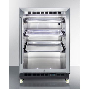 Summit 24" Wide Built-In Mini Reach-In Beverage Center with Dolly