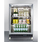 Summit 24" Wide Built-In Mini Reach-In Beverage Center with Dolly