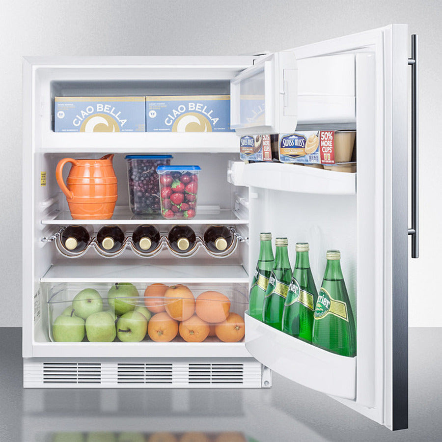 Summit 24" Wide Built-In Refrigerator-Freezer Full