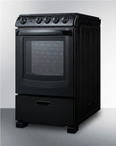 Summit 24" Wide Electric Smooth-Top Range in Black