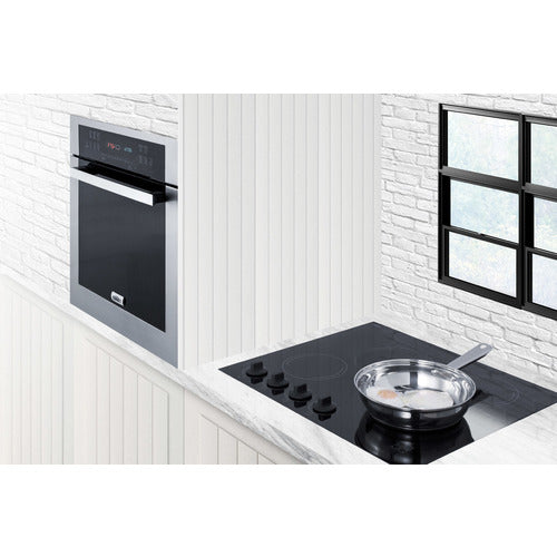 Summit 24" Wide Electric Wall Oven with Stainless Steel Exterior 