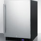 Summit 24" Wide Frost-Free Built-In All-Freezer with Stainless Steel Door and Icemaker
