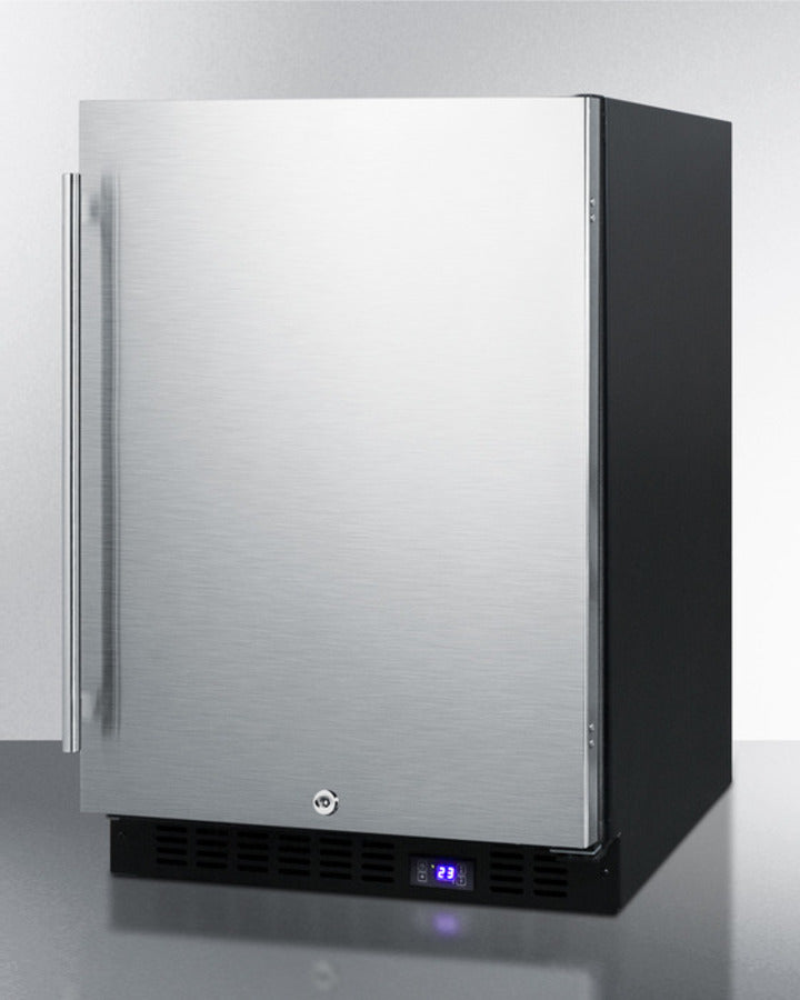 Summit 24" Wide Frost-Free Built-In All-Freezer with Stainless Steel Door