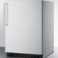 Summit 24" Wide Frost-Free Built-In All-Refrigerator With Towel Bar Handle