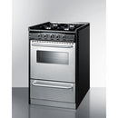Summit 24" Wide Gas Range, Open Burners