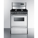 Summit 24" Wide Gas Range, Open Burners