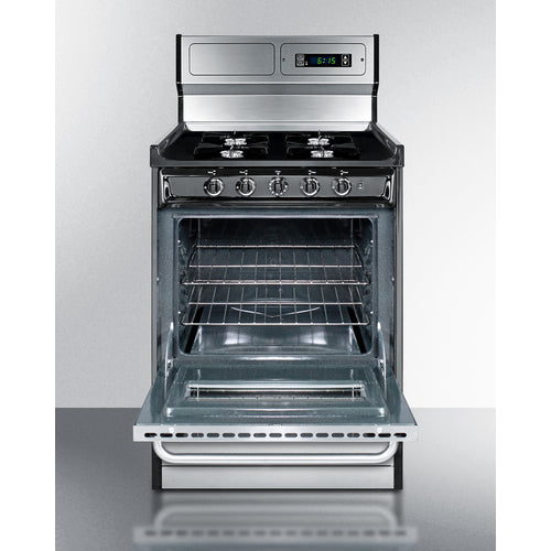 Summit 24" Wide Gas Range, Open Burners