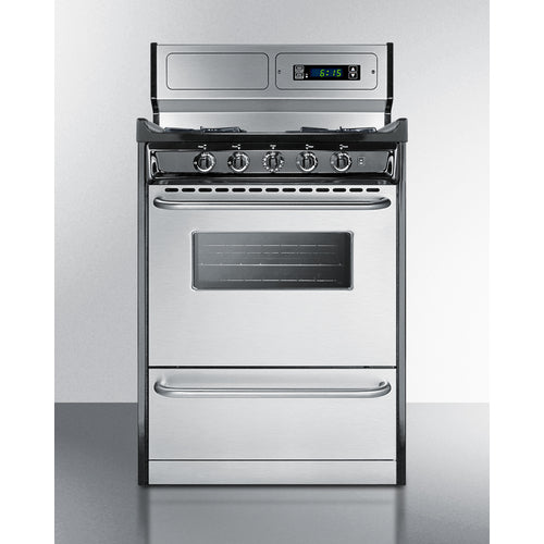 Summit 24" Wide Gas Range, Open Burners