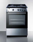 Summit 24" Wide Gas Range with Black Cabinet