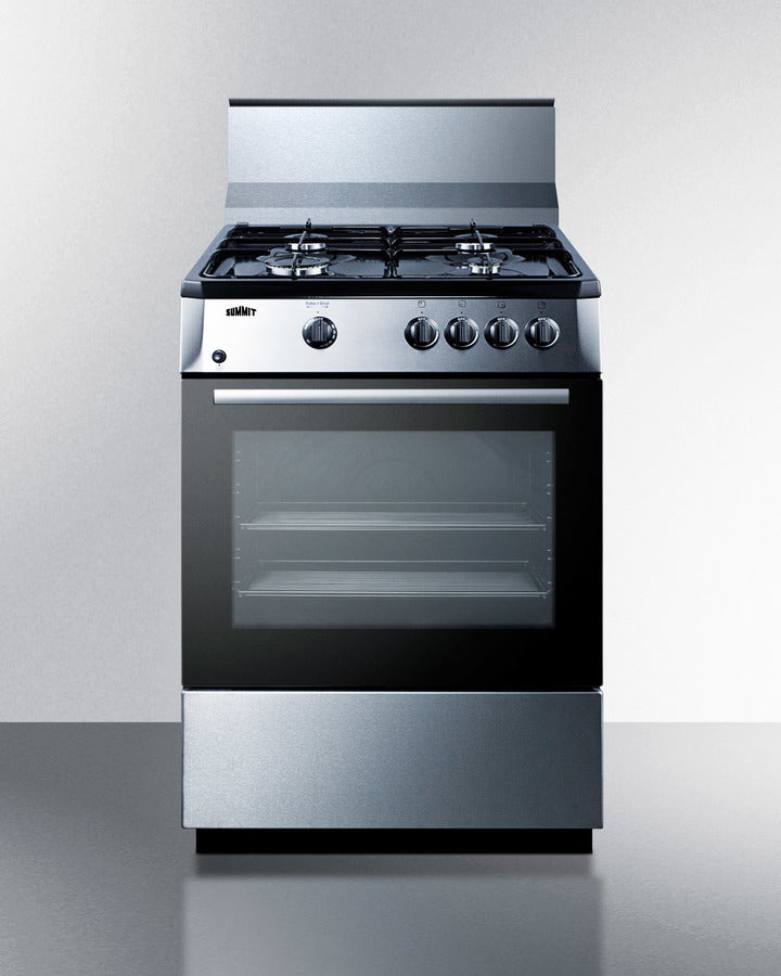 Summit 24" Wide Gas Range with Black Cabinet