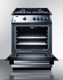 Summit 24" Wide Gas Range with Black Cabinet