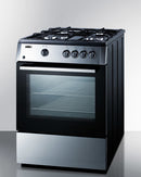 Summit 24" Wide Gas Range with Black Cabinet