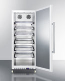 Summit 24" Wide Mini Reach-In All-Refrigerator with Dolly in White