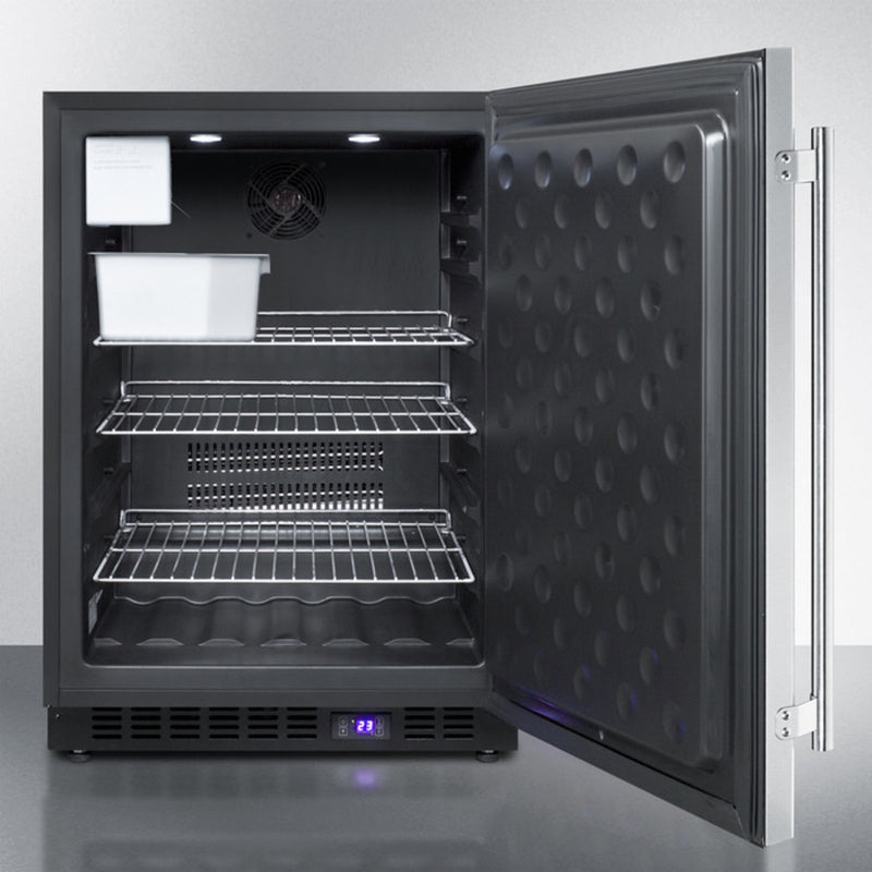 Summit 24" Wide Outdoor All-Freezer with Icemaker