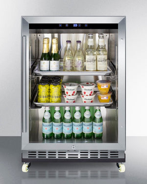 Summit 24" Wide Outdoor Mini Reach-In Beverage Center with Dolly 
