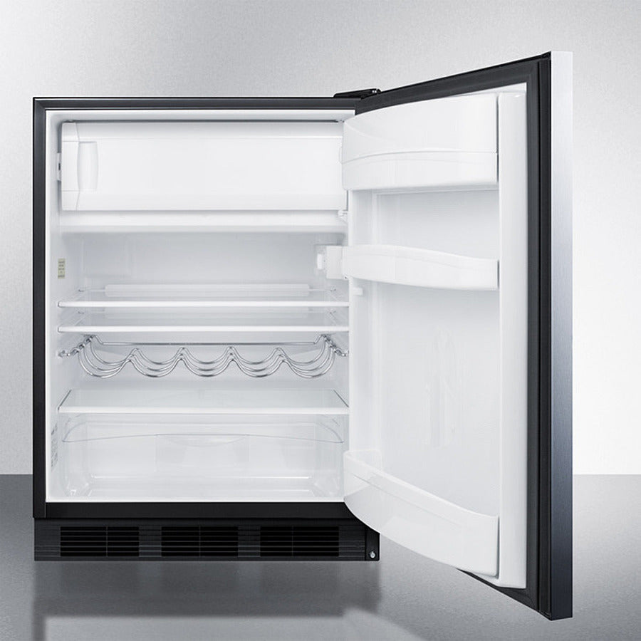 Summit 24" Wide Refrigerator-Freezer Open