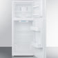 Summit 24" Wide Top Mount Refrigerator-Freezer Open