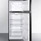 Summit 24" Wide Top Mount Refrigerator-Freezer Open