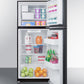 Summit 24" Wide Top Mount Refrigerator-Freezer With Icemaker Full
