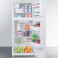 Summit 24" Wide Top Mount Refrigerator-Freezer With Icemaker
