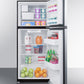 Summit 24" Wide Top Mount Refrigerator-Freezer With Icemaker