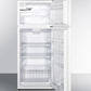 Summit 24" Wide Top Mount Refrigerator-Freezer With Icemaker