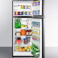 Summit 24" Wide Top Mount Refrigerator-Freezer With Icemaker