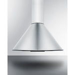 Summit 24" Wide Wall-Mounted Range Hood ADA Compliant in Stainless Steel 
