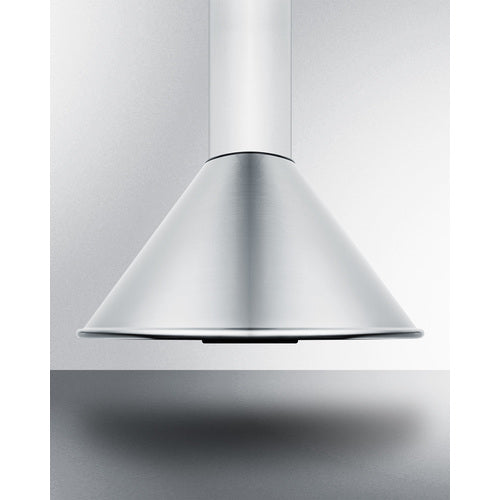 Summit 24" Wide Wall-Mounted Range Hood ADA Compliant in Stainless Steel 
