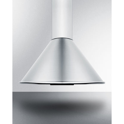 Summit 24" Wide Wall-Mounted Range Hood ADA Compliant in Stainless Steel 
