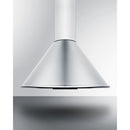 Summit 24" Wide Wall-Mounted Range Hood ADA Compliant in Stainless Steel 