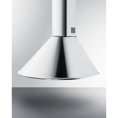 Summit 24" Wide Wall-Mounted Range Hood ADA Compliant in Stainless Steel 