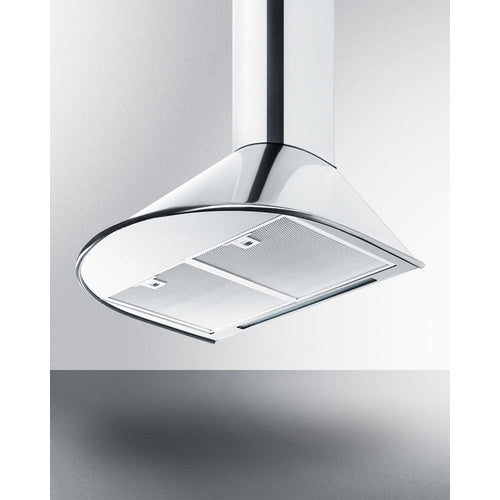 Summit 24" Wide Wall-Mounted Range Hood ADA Compliant in Stainless Steel 