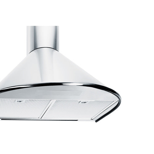 Summit 24" Wide Wall-Mounted Range Hood ADA Compliant in Stainless Steel 