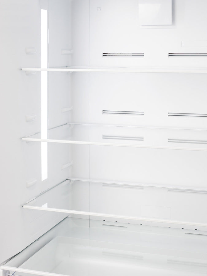 Summit 28" Wide Bottom Freezer Refrigerator in Stainless Steel with Digital Controls