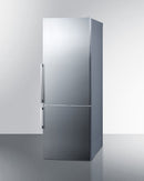 Summit 28" Wide Bottom Freezer Refrigerator in Stainless Steel with Digital Controls