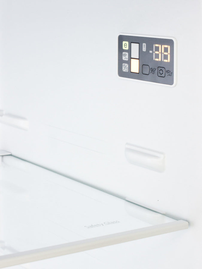 Summit 28" Wide Bottom Freezer Refrigerator in White with Digital Controls