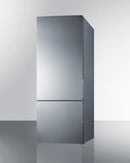 Summit 28" Wide Bottom Freezer Refrigerator with Stainless Steel Doors