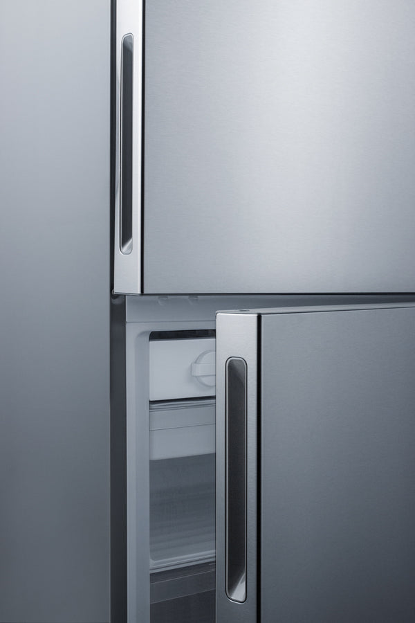 Summit 28" Wide Bottom Freezer Refrigerator with Stainless Steel Doors