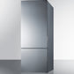 Summit 28" Wide Built-In Bottom Freezer Refrigerator With Icemaker