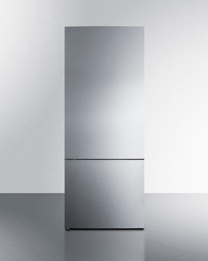 Summit 28" Wide Built-In Bottom Freezer Refrigerator With Icemaker