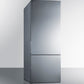 Summit 28" Wide Built-In Bottom Freezer Refrigerator With Icemaker