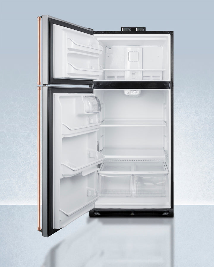 Summit 30" Wide Break Room Refrigerator-Freezer with Antimicrobial Pure Copper Handles