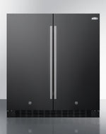 Summit 30" Wide Built-In Refrigerator-Freezer in Black Finish