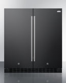 Summit 30" Wide Built-In Refrigerator-Freezer in Black Finish