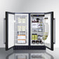 Summit 30" Wide Built-In Refrigerator-Freezer in Black Finish