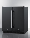 Summit 30" Wide Built-In Refrigerator-Freezer in Black Finish