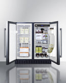 Summit 30" Wide Built-In Refrigerator-Freezer with Stainless Steel Doors